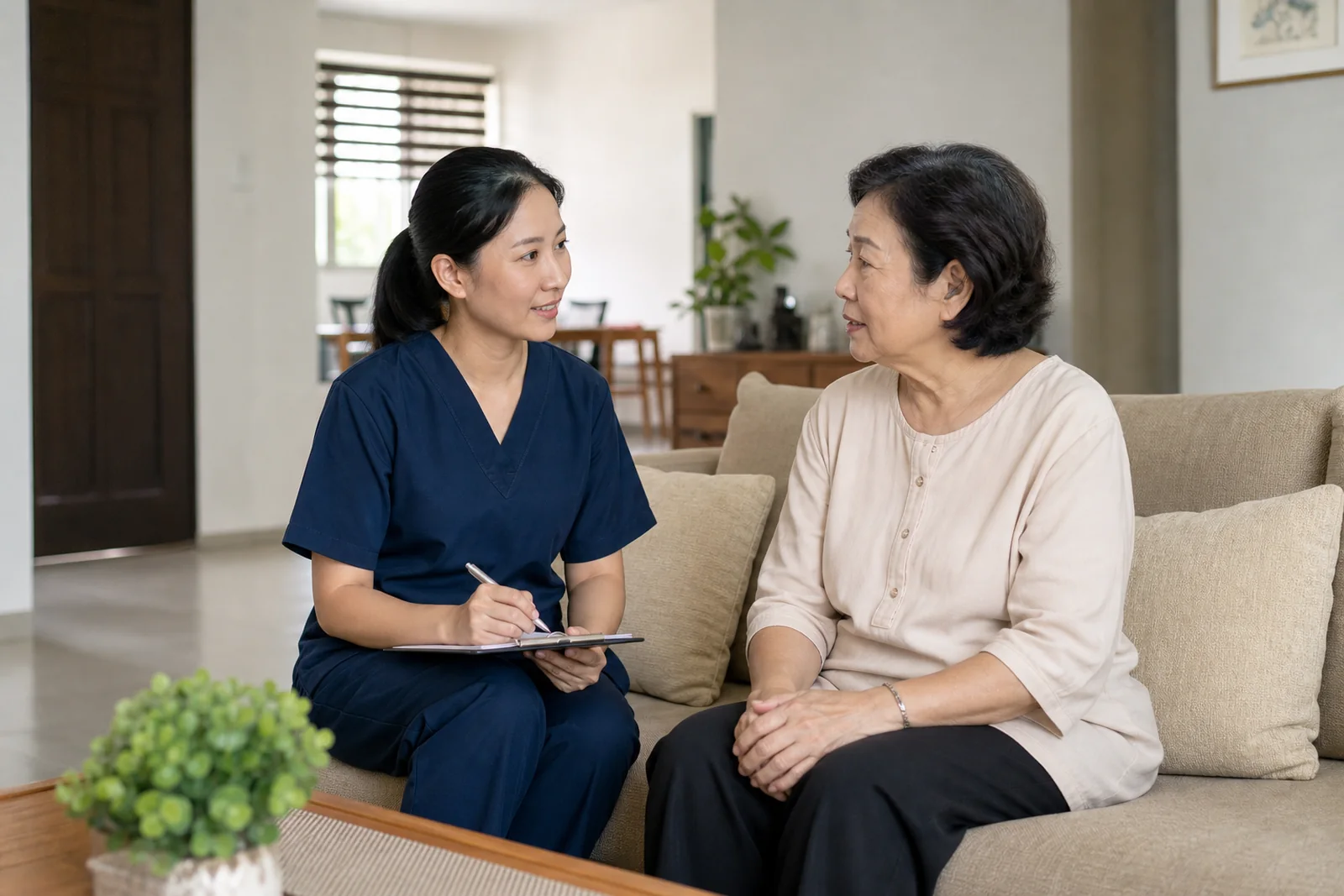 home nursing visit in a Selangor suburban residence